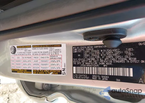 2006 Toyota 4Runner Sr5 V6 z USA, uszkodzony, nr VIN JTEBU14R660102645